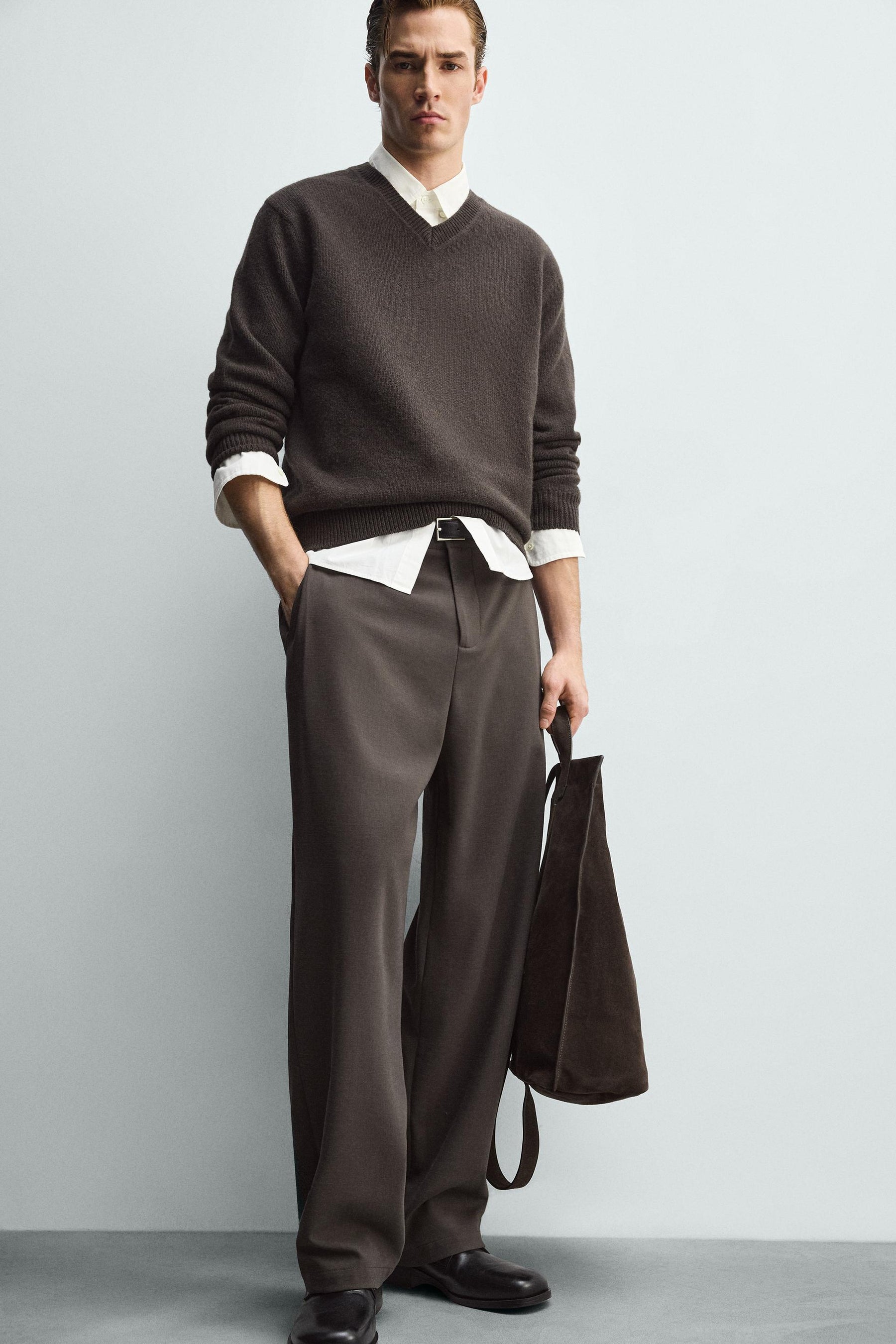 RELAXED FIT PLEATED TROUSERS - Image 6