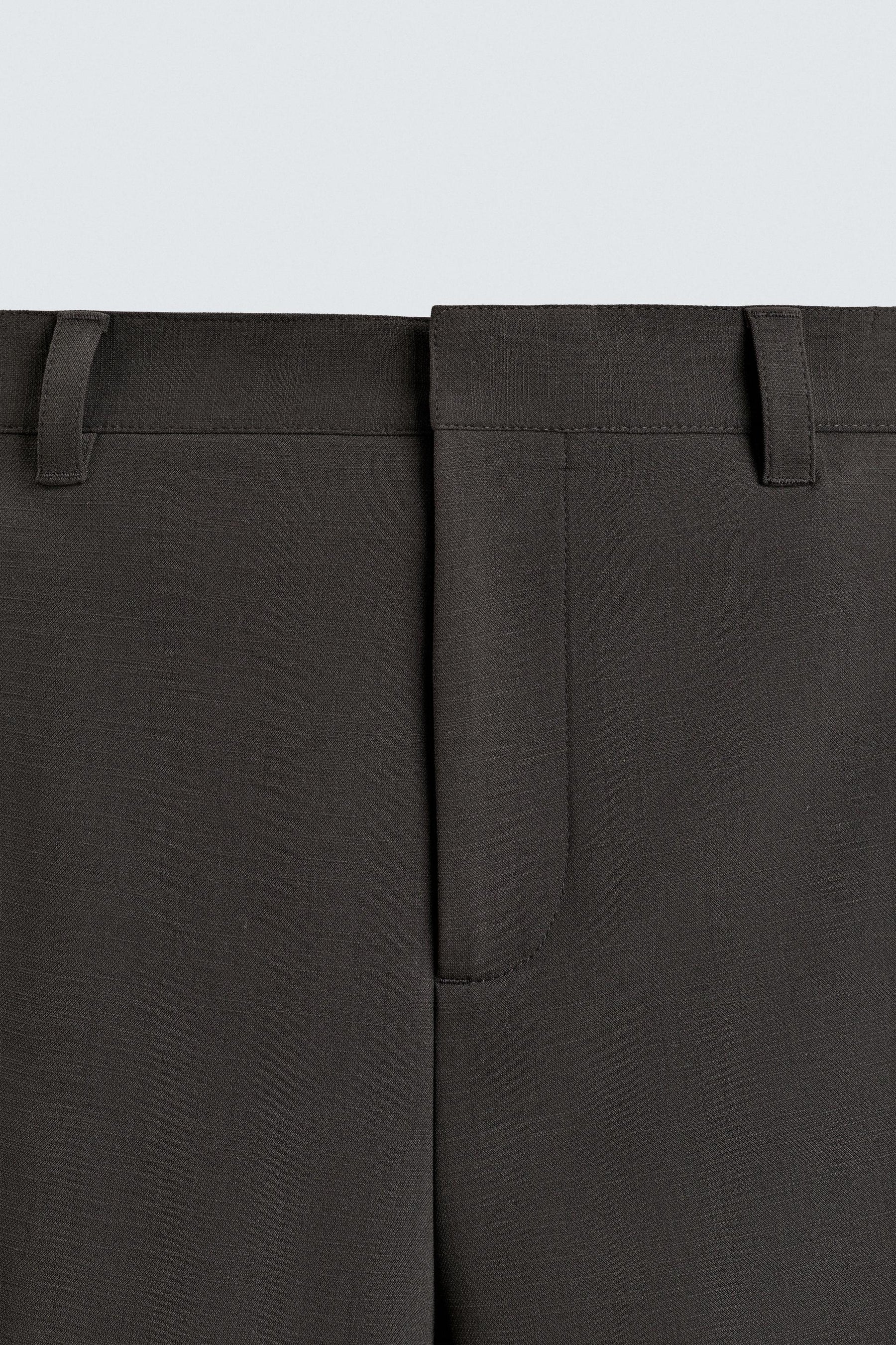 RELAXED FIT PLEATED TROUSERS - Image 9