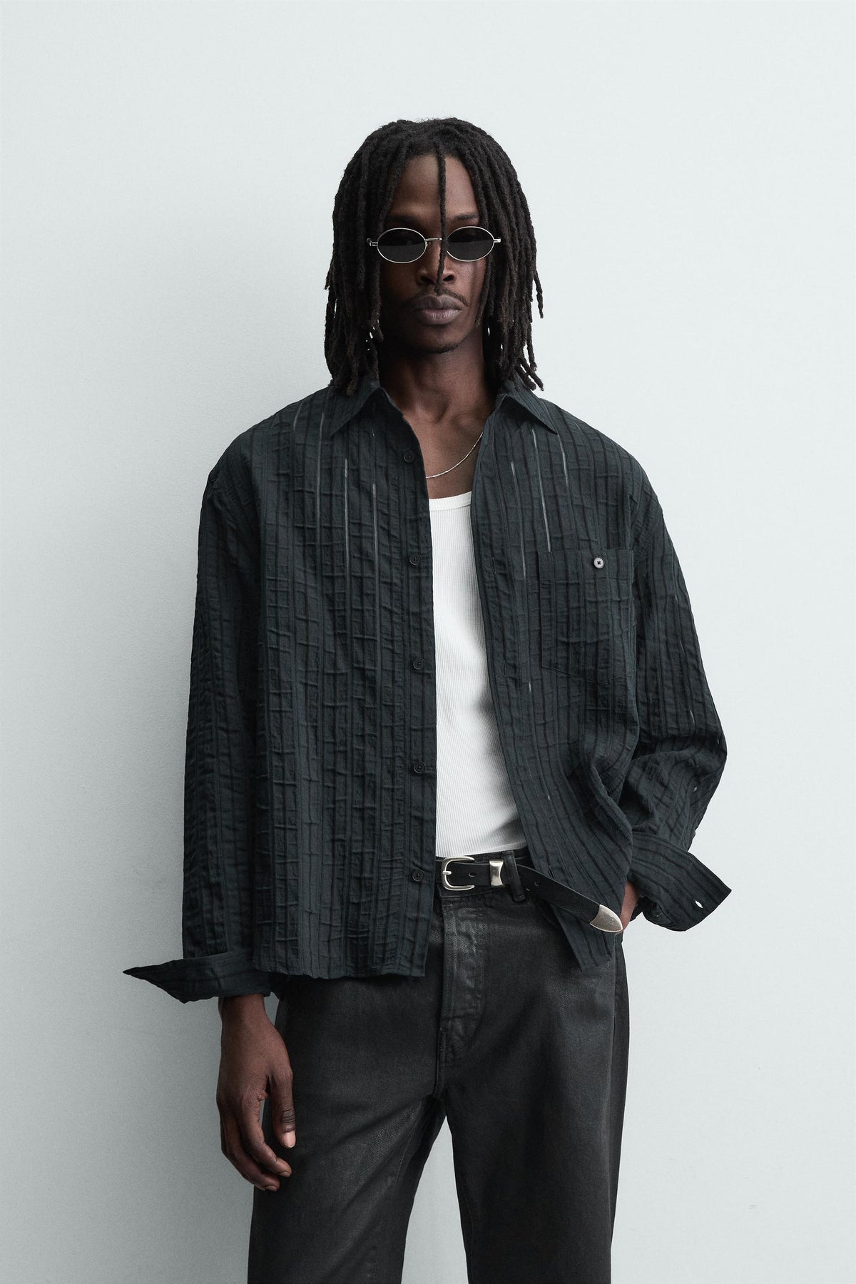 STRIPED JACQUARD SHIRT - Image 2