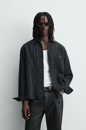 STRIPED JACQUARD SHIRT - Image 2