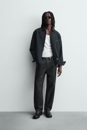 STRIPED JACQUARD SHIRT - Image 1