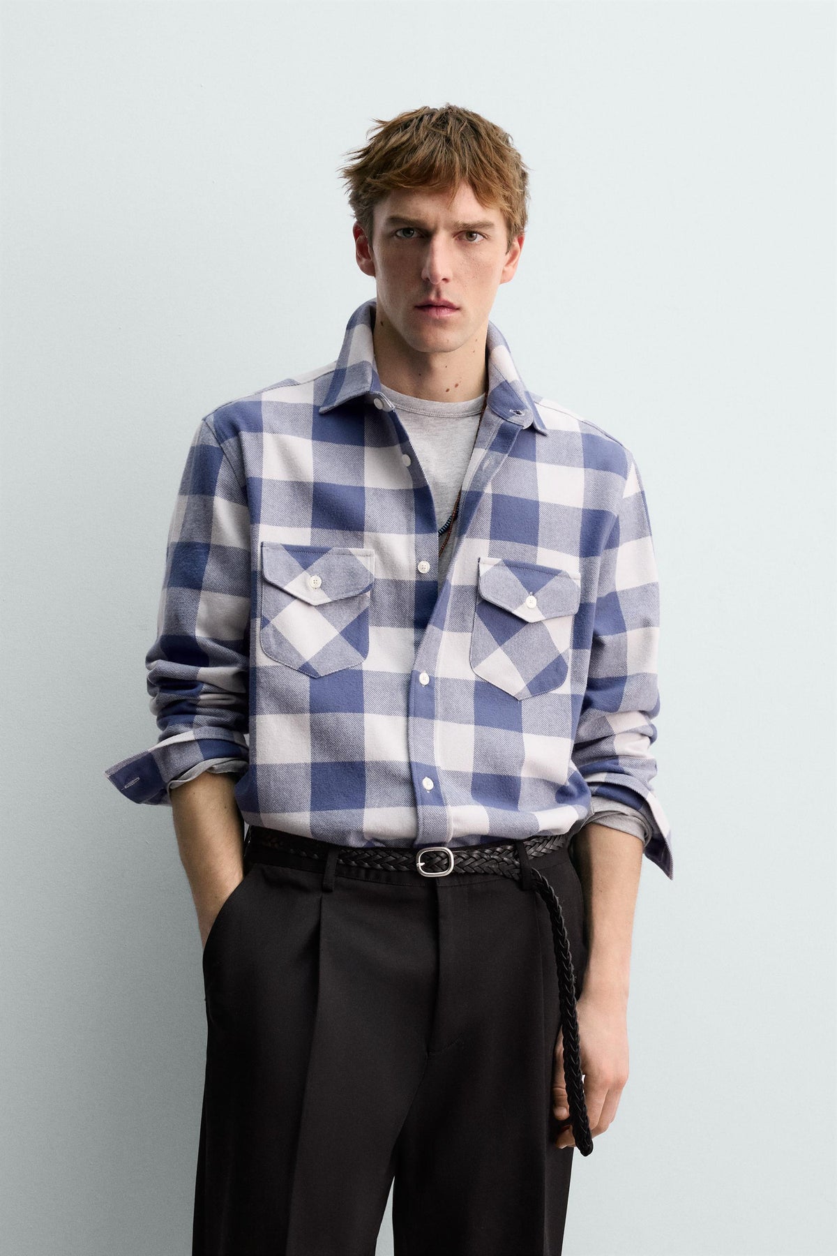 CHECK FLANNEL SHIRT AARON LEVINE X - Image 2