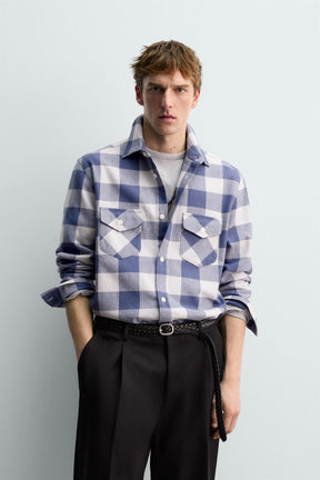 CHECK FLANNEL SHIRT AARON LEVINE X - Image 2