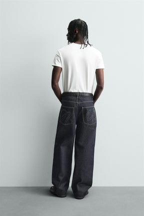 BAGGY JEANS WITH TOPSTITCHING - Image 3