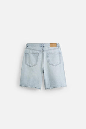 STRAIGHT-LEG DENIM BERMUDA SHORTS - Image 8