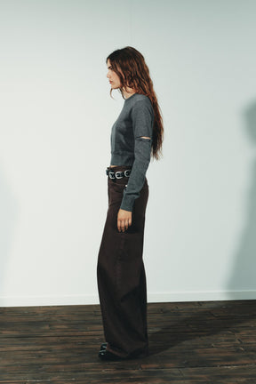 High-waist wide-leg jeans