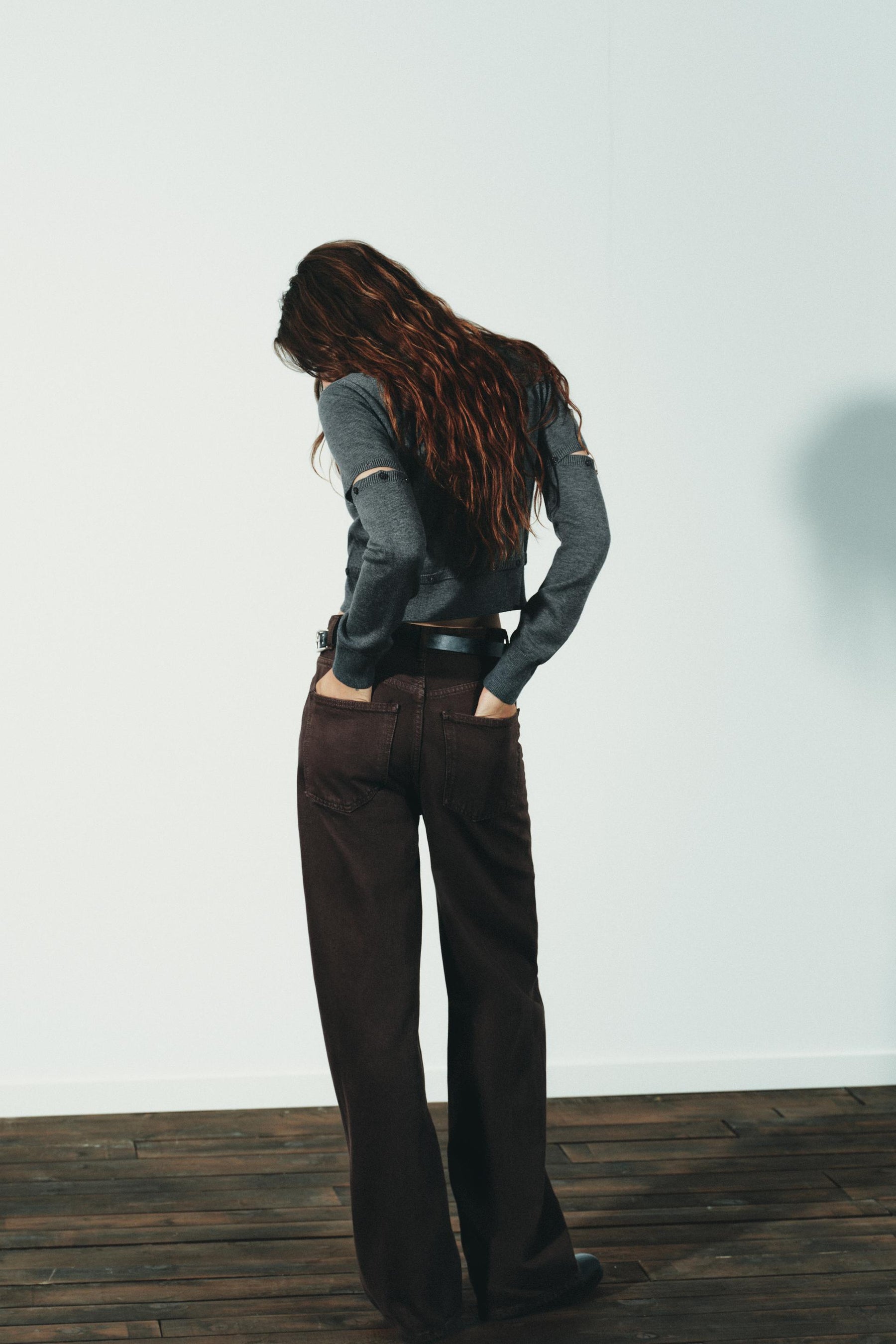 High-waist wide-leg jeans