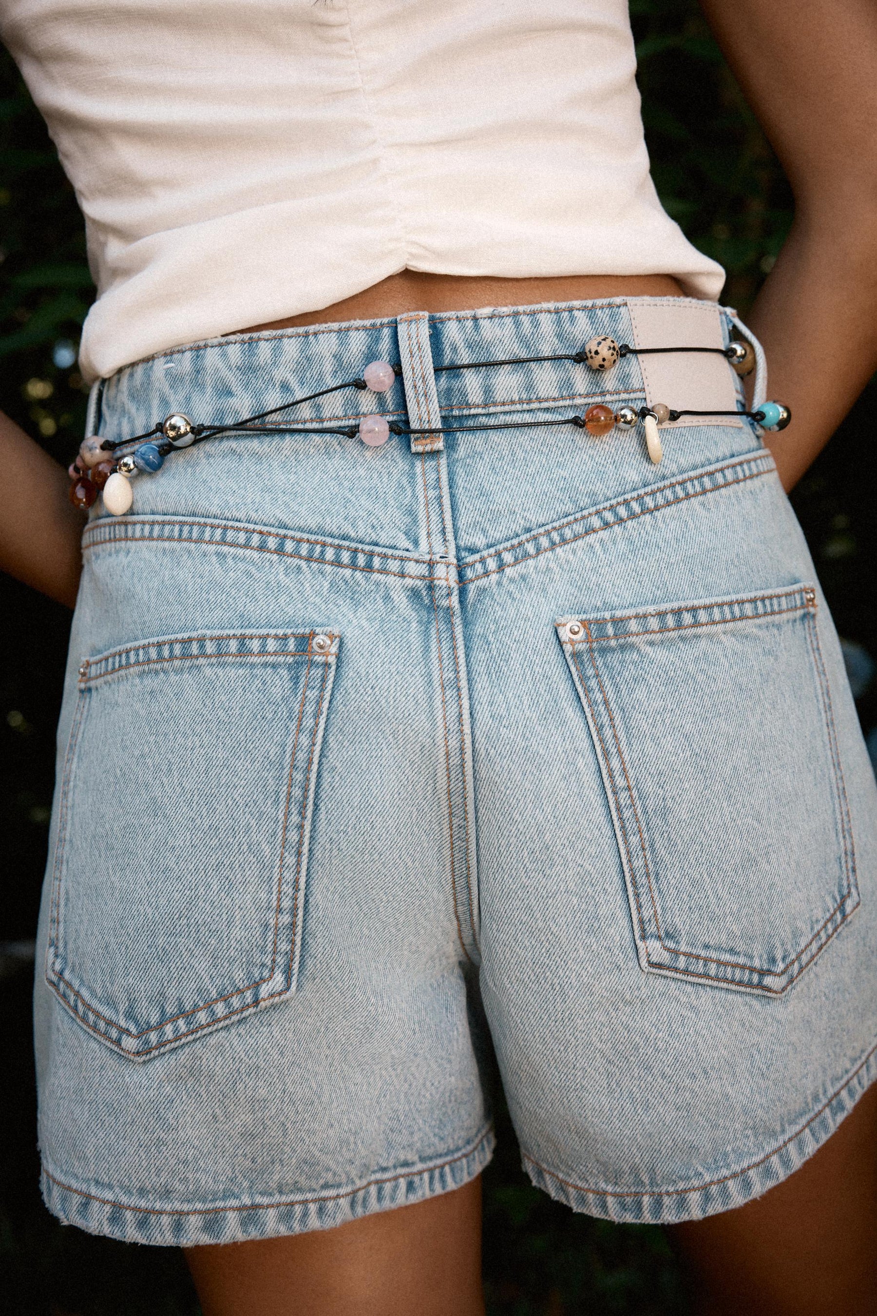 Mid-Waist Mom Fit Shorts