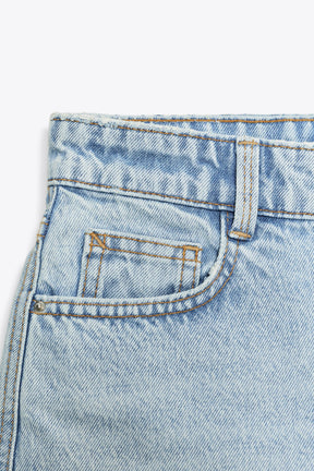 Mid-Waist Mom Fit Shorts