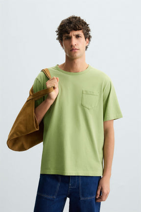 WASHED T-SHIRT WITH POCKET - Image 2