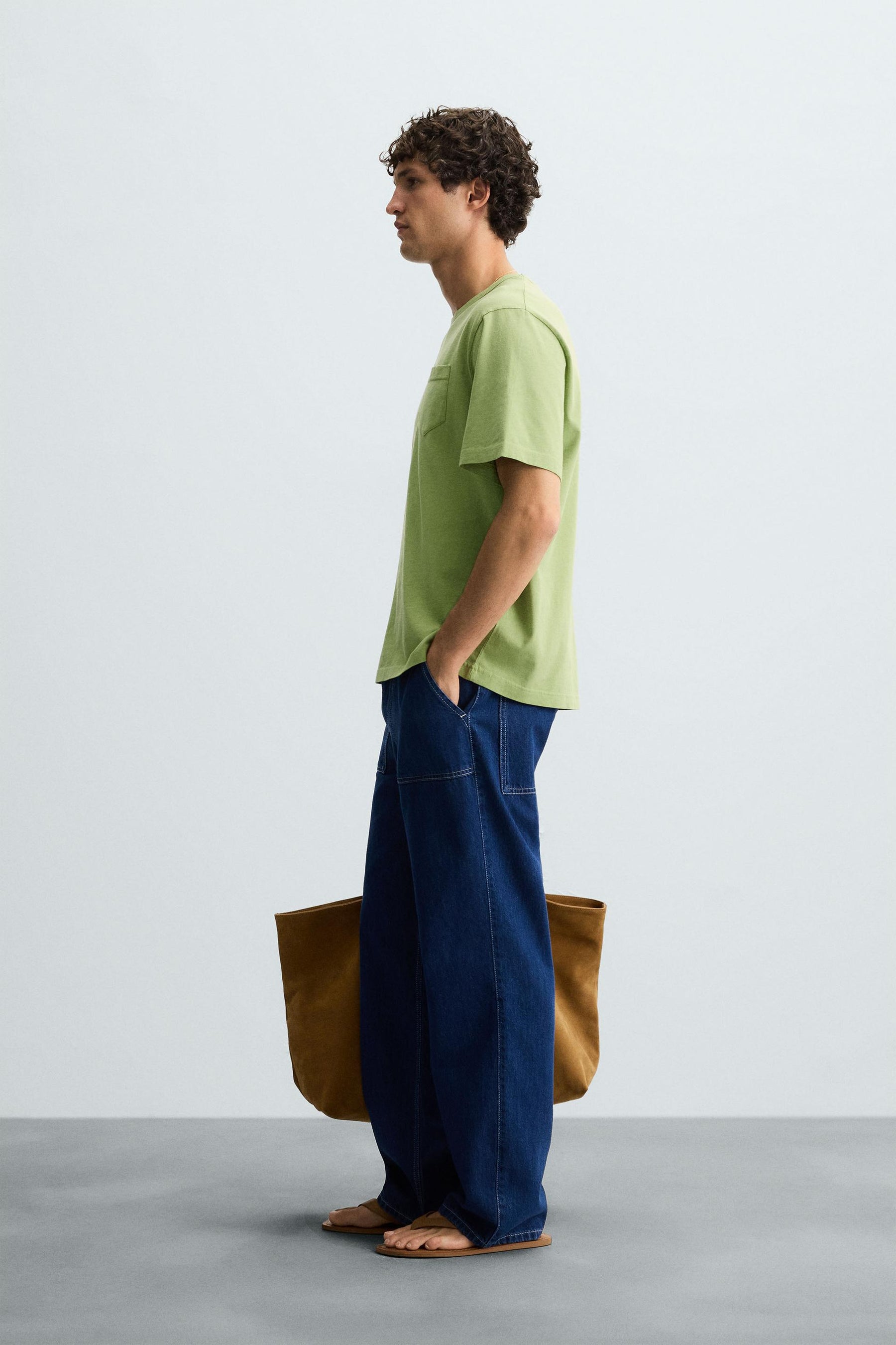 WASHED T-SHIRT WITH POCKET - Image 4