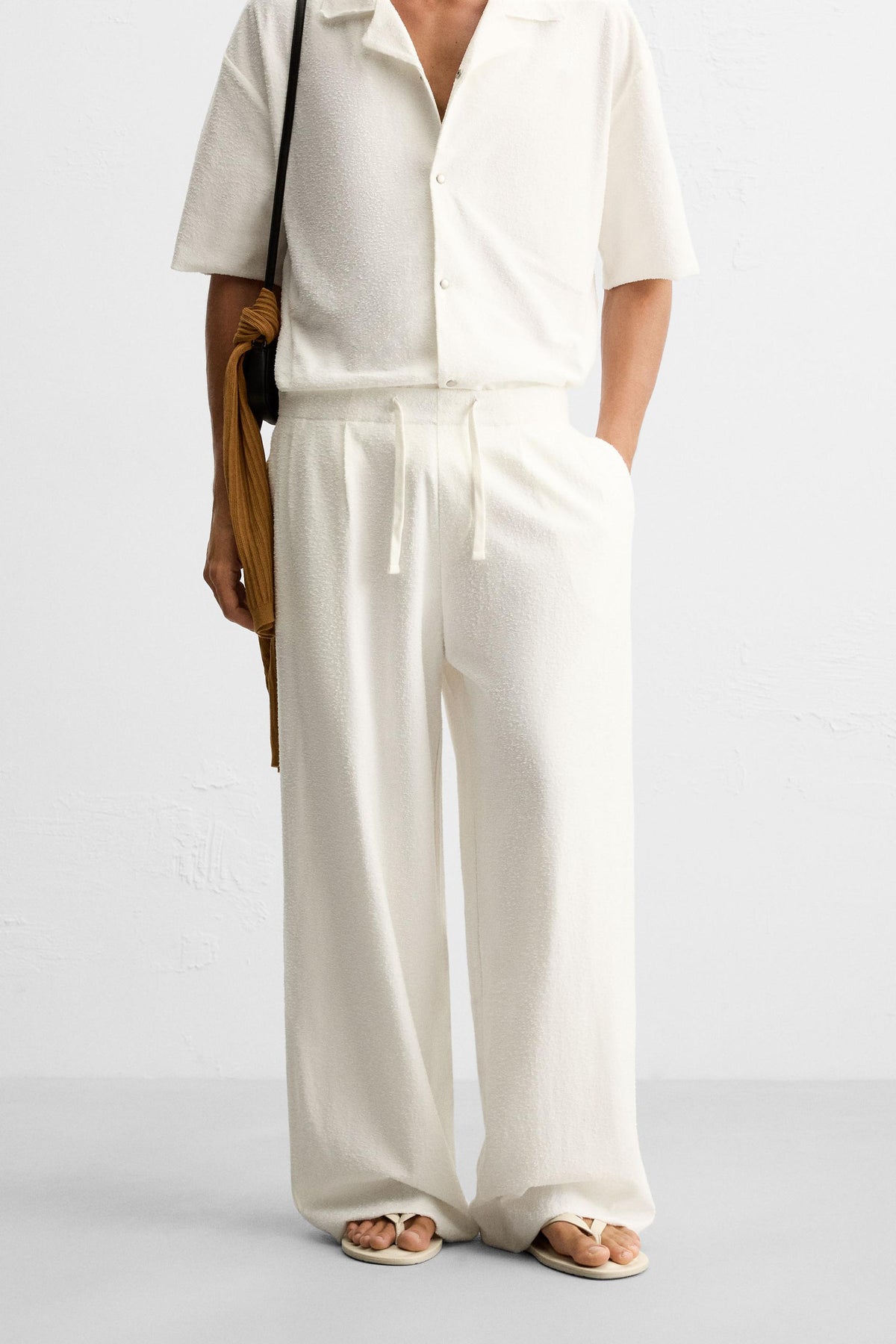 RELAXED FIT TEXTURED TROUSERS - Image 2