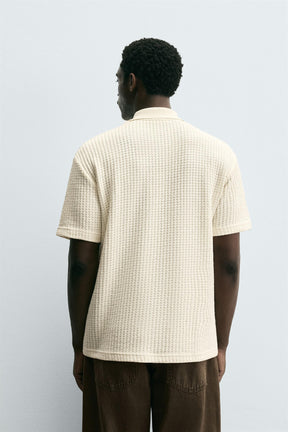 TEXTURED POLO SHIRT - Image 3