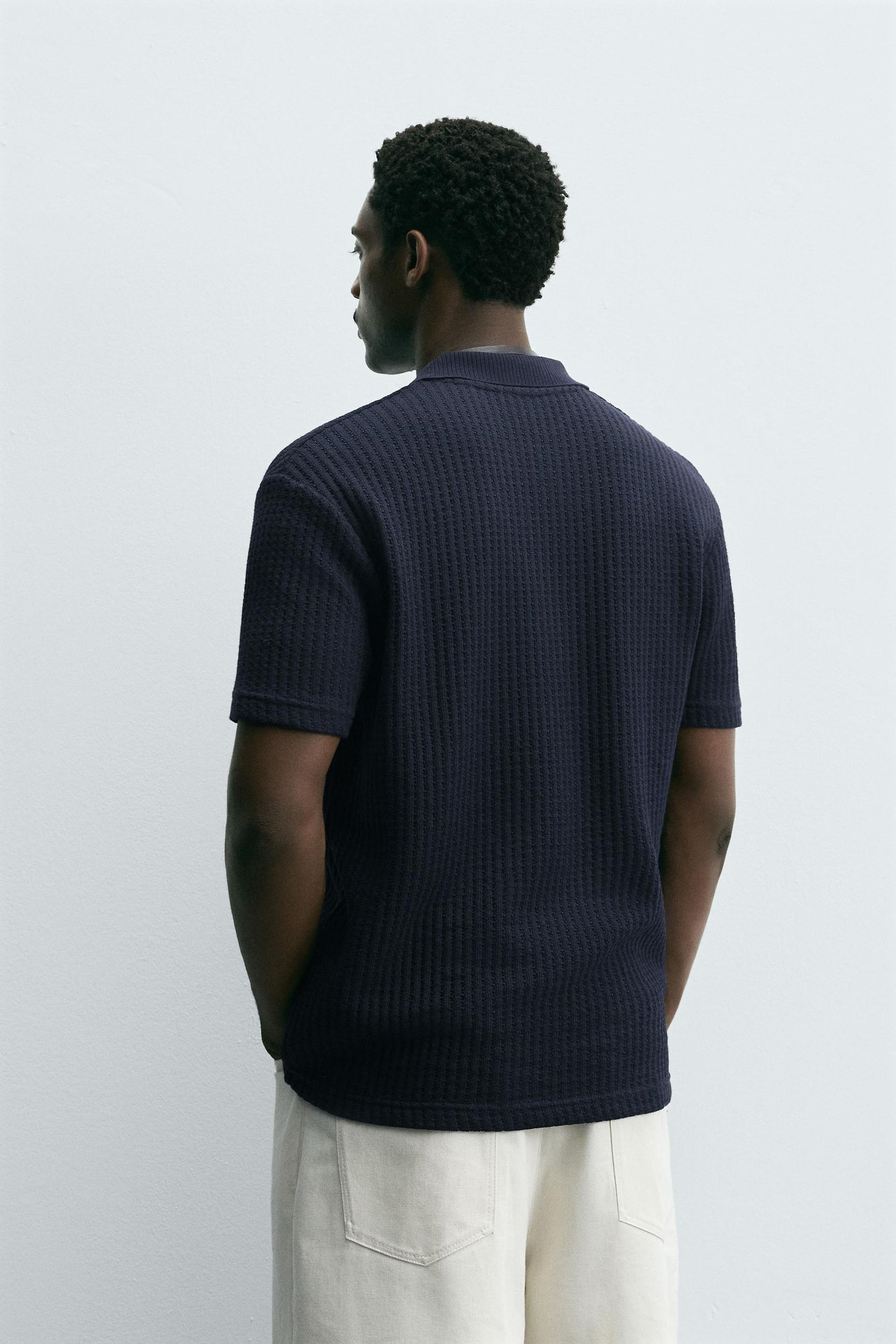 TEXTURED POLO SHIRT - Image 3