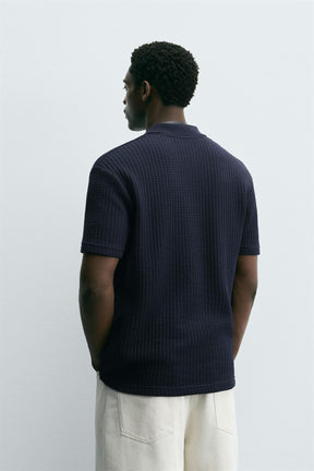 TEXTURED POLO SHIRT - Image 3