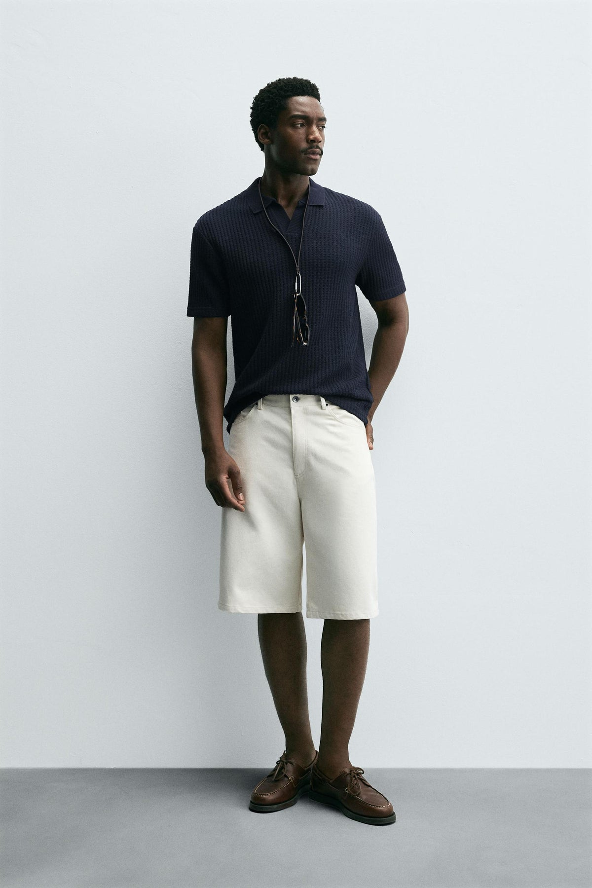 TEXTURED POLO SHIRT - Image 1