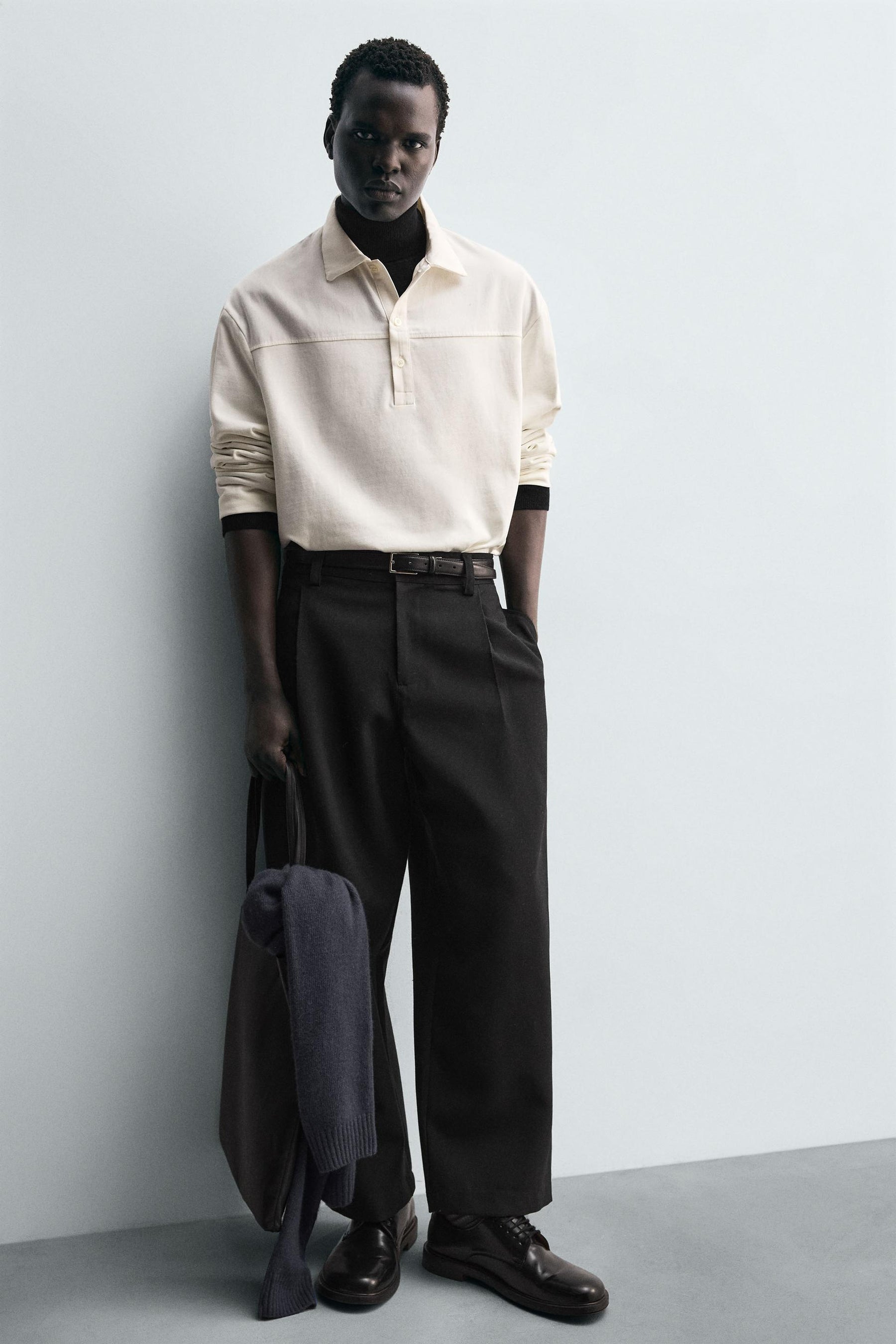 BOXY FIT TEXTURED POLO SHIRT - Image 6