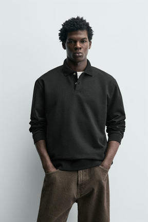 REGULAR FIT TEXTURED POLO SHIRT - Image 2