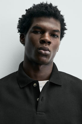 REGULAR FIT TEXTURED POLO SHIRT - Image 5