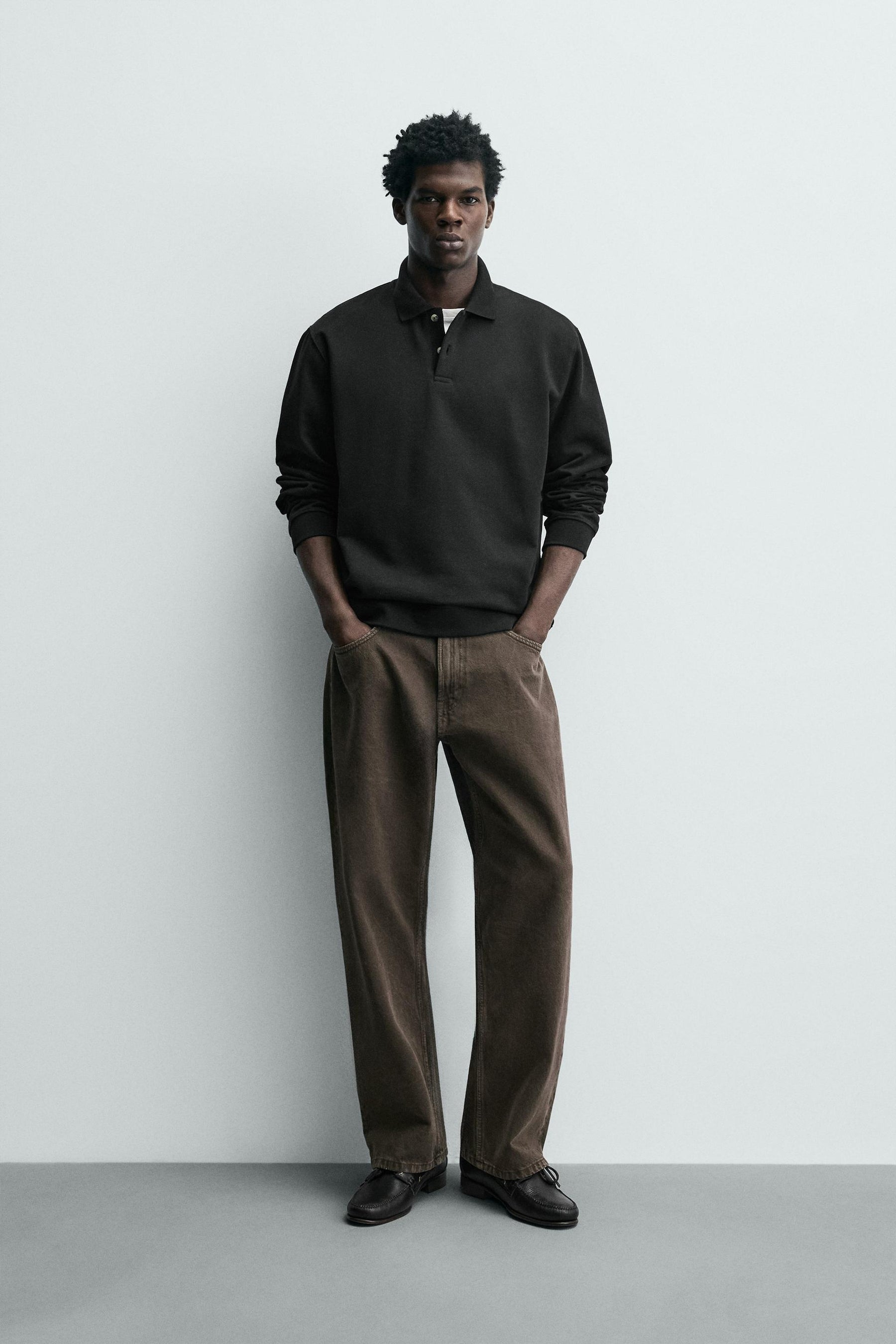 REGULAR FIT TEXTURED POLO SHIRT - Image 1