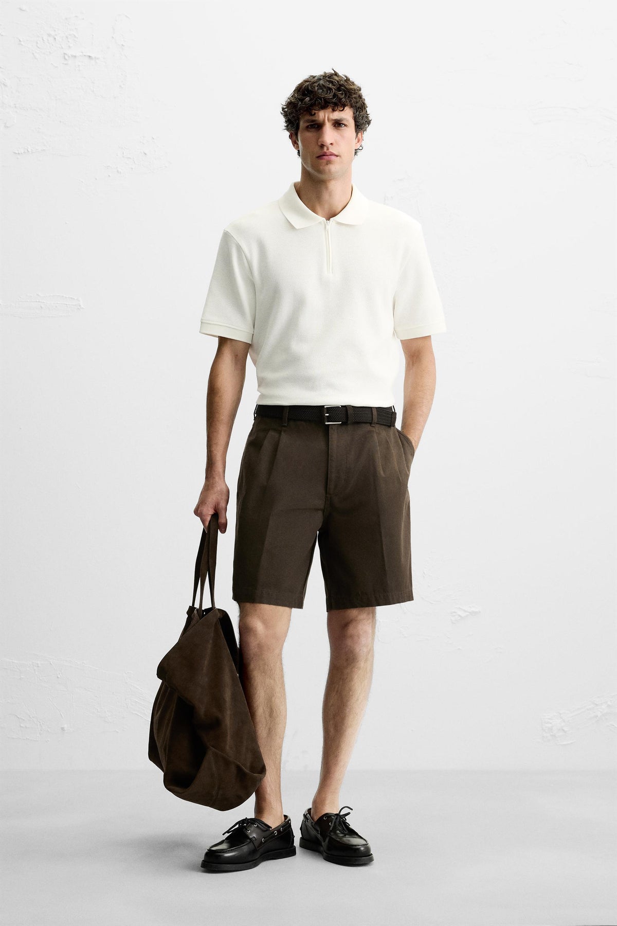 QUARTER-ZIP POLO SHIRT - Image 1