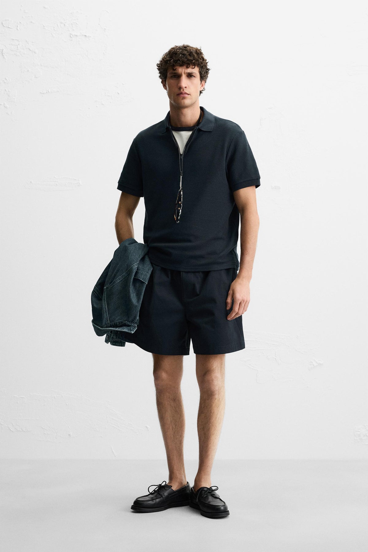 QUARTER-ZIP POLO SHIRT - Image 1