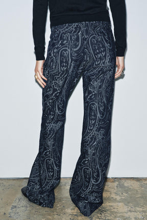 Jacquard Denim Trousers