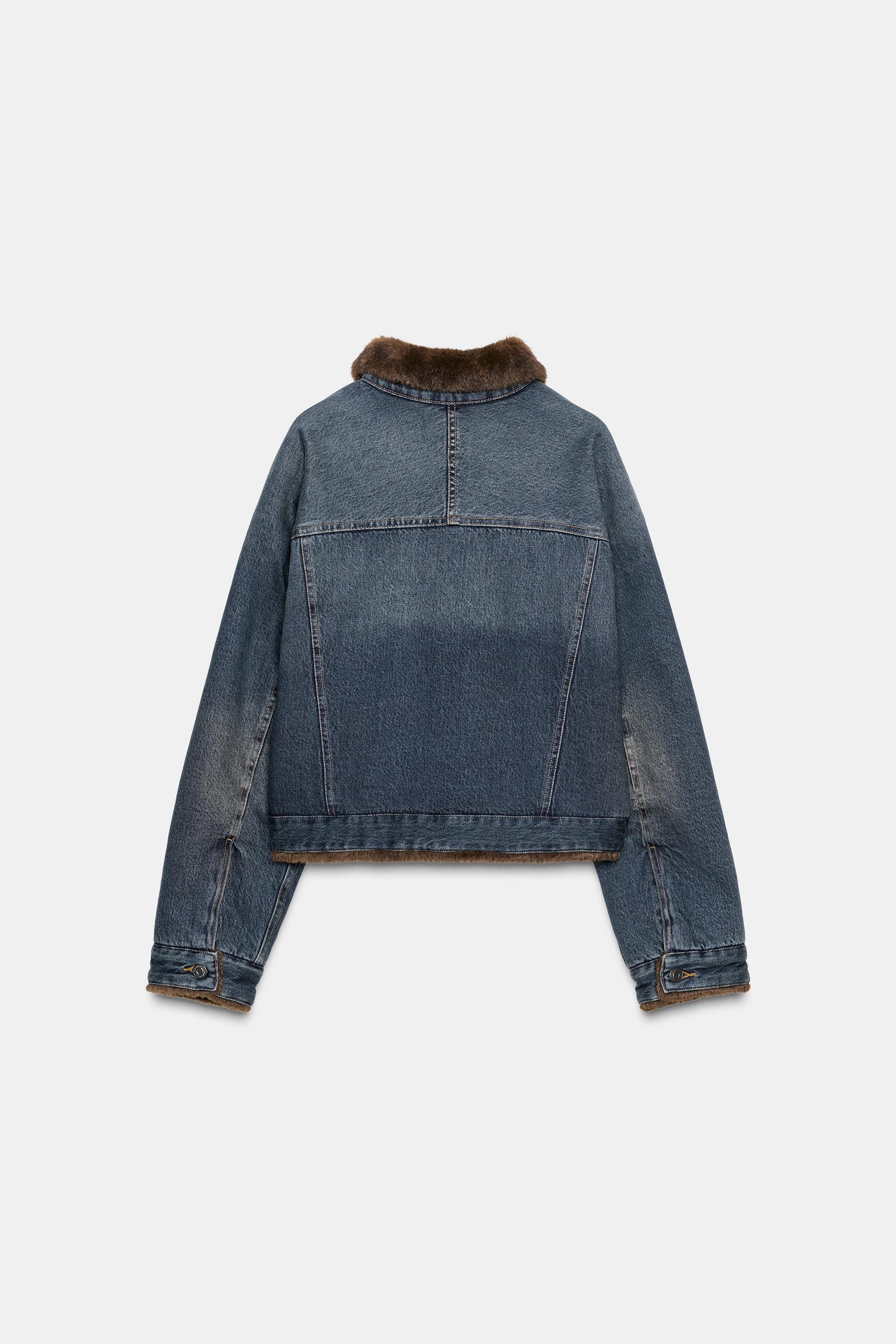 Denim Jacket with Faux