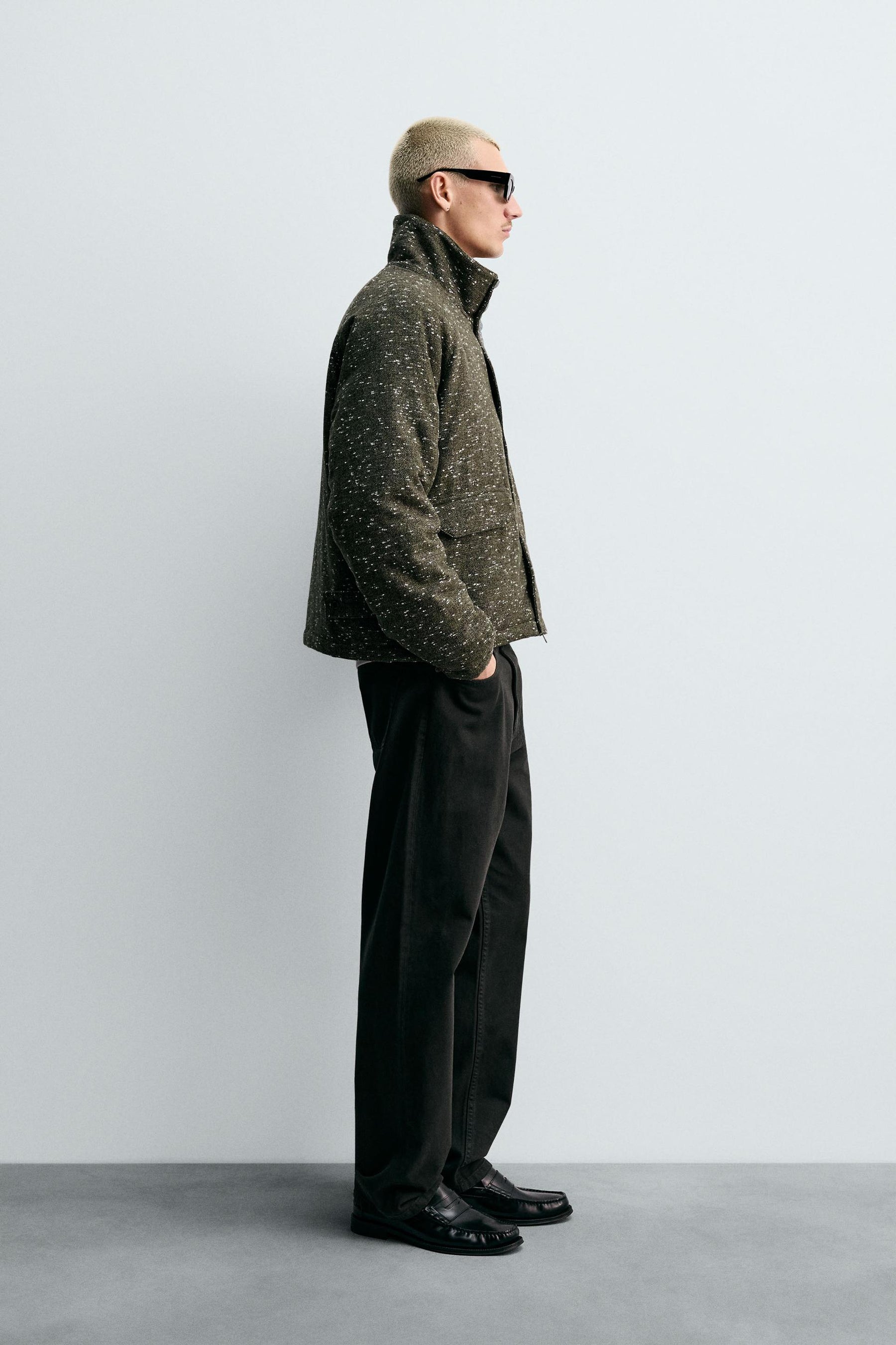 HERRINGBONE TEXTURED JACKET - Image 4