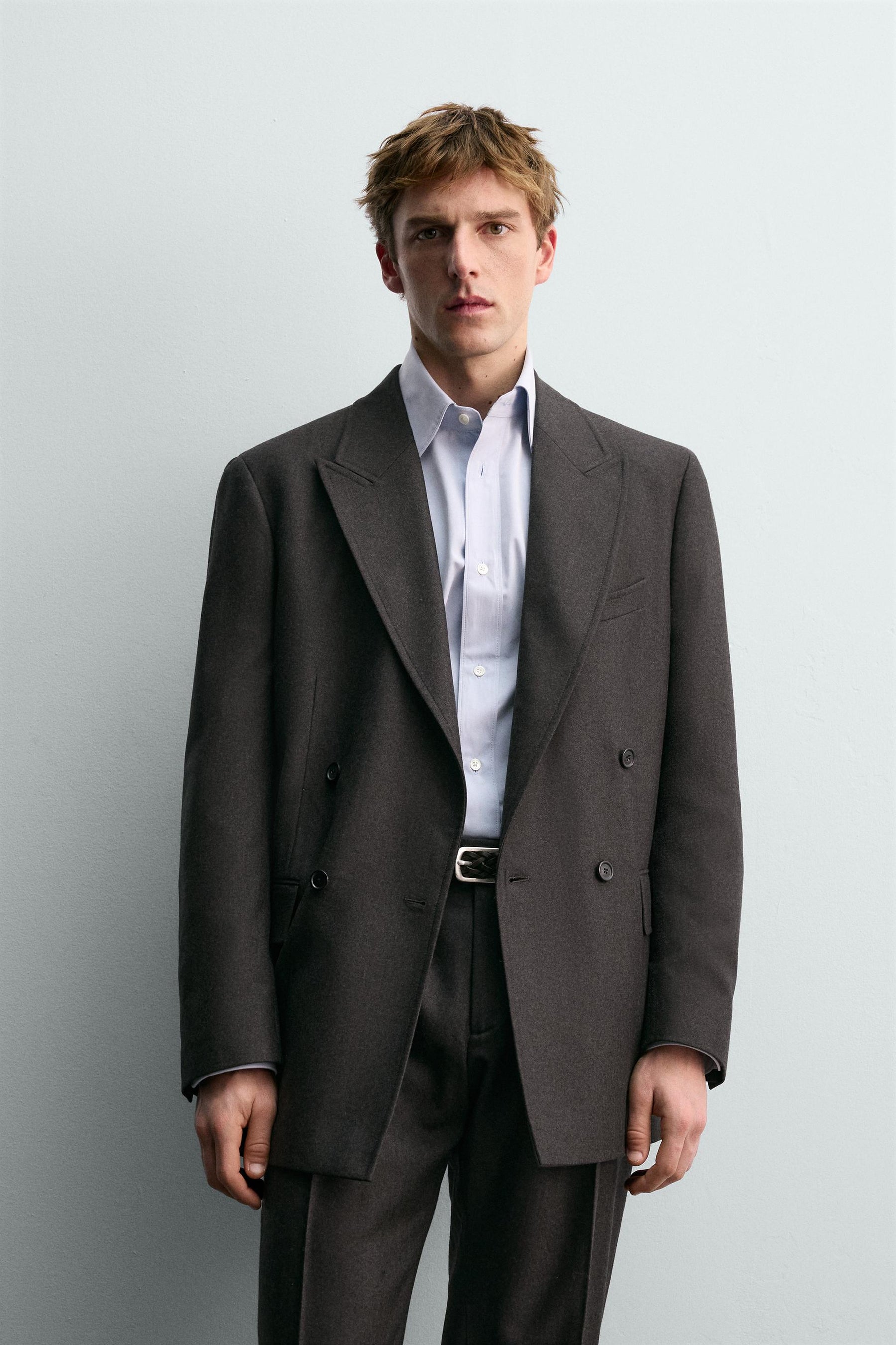 AARON LEVINE X DOUBLE-BREASTED WOOL SUIT BLAZER - Image 2