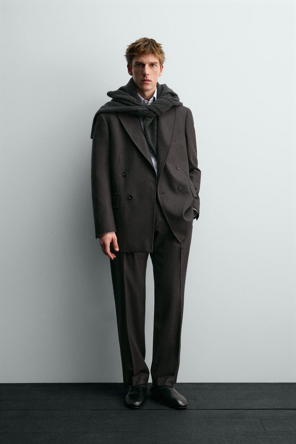 AARON LEVINE X DOUBLE-BREASTED WOOL SUIT BLAZER - Image 1