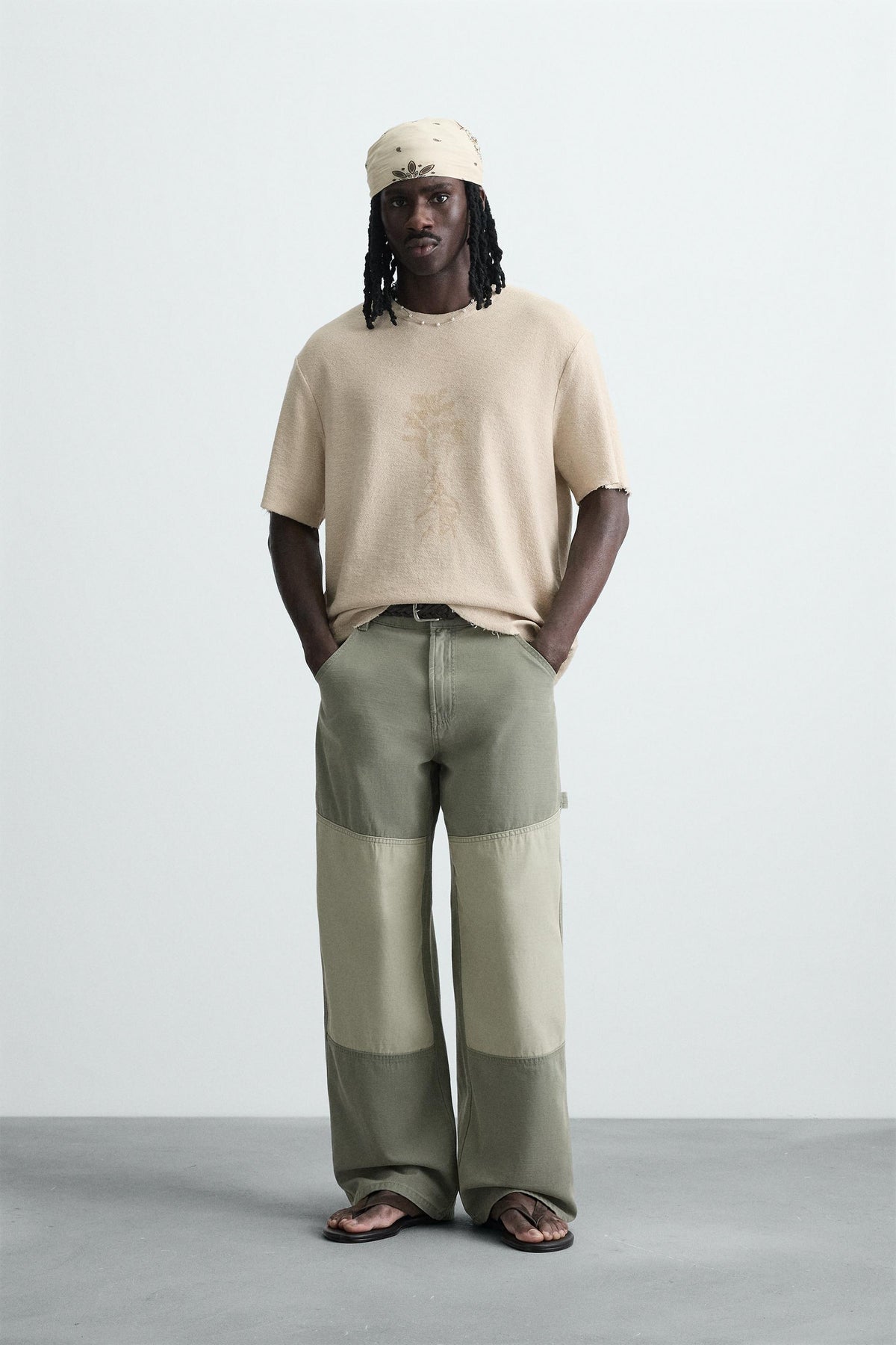 SPRAY PRINT KNIT T-SHIRT - Image 1