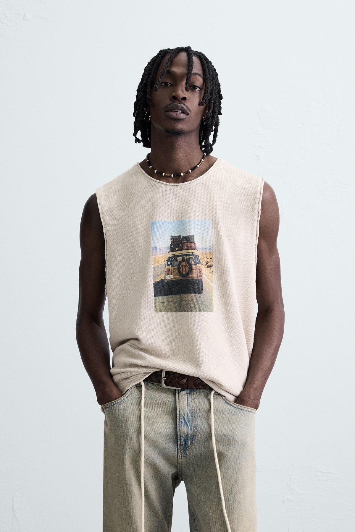 PRINTED KNIT TANK TOP - Image 2