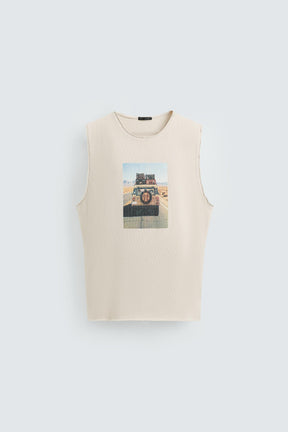 PRINTED KNIT TANK TOP - Image 7