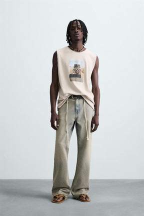 PRINTED KNIT TANK TOP - Image 1