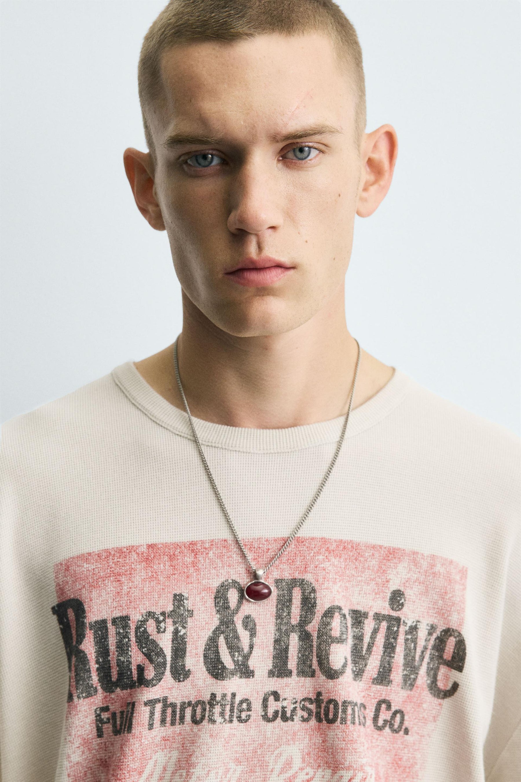 WASHED PRINTED KNIT T-SHIRT - Image 6