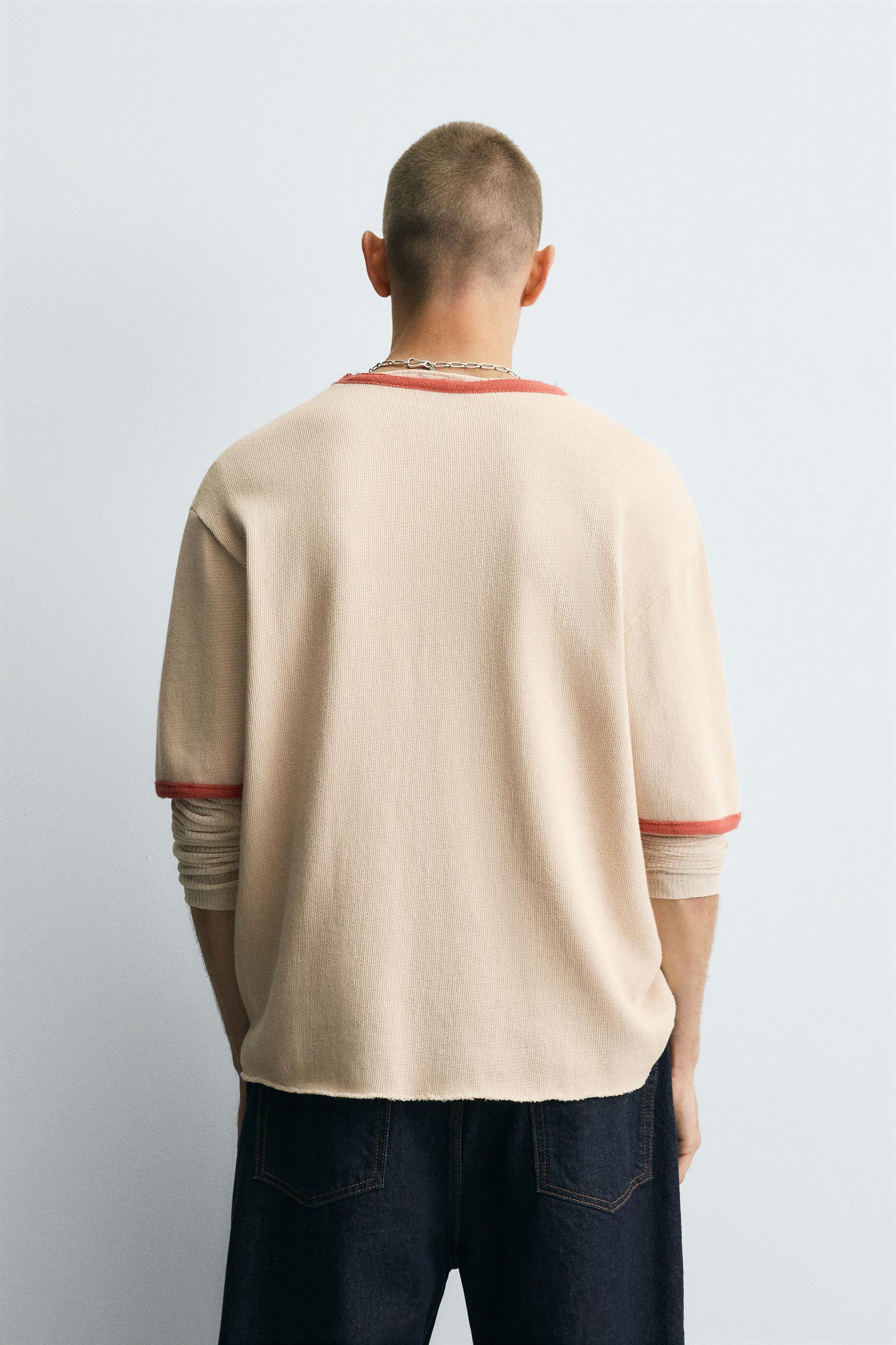 WASHED PRINTED KNIT T-SHIRT - Image 3