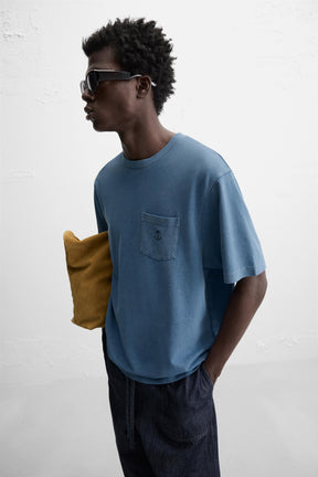 EMBROIDERED PIQUÉ T-SHIRT - Image 5