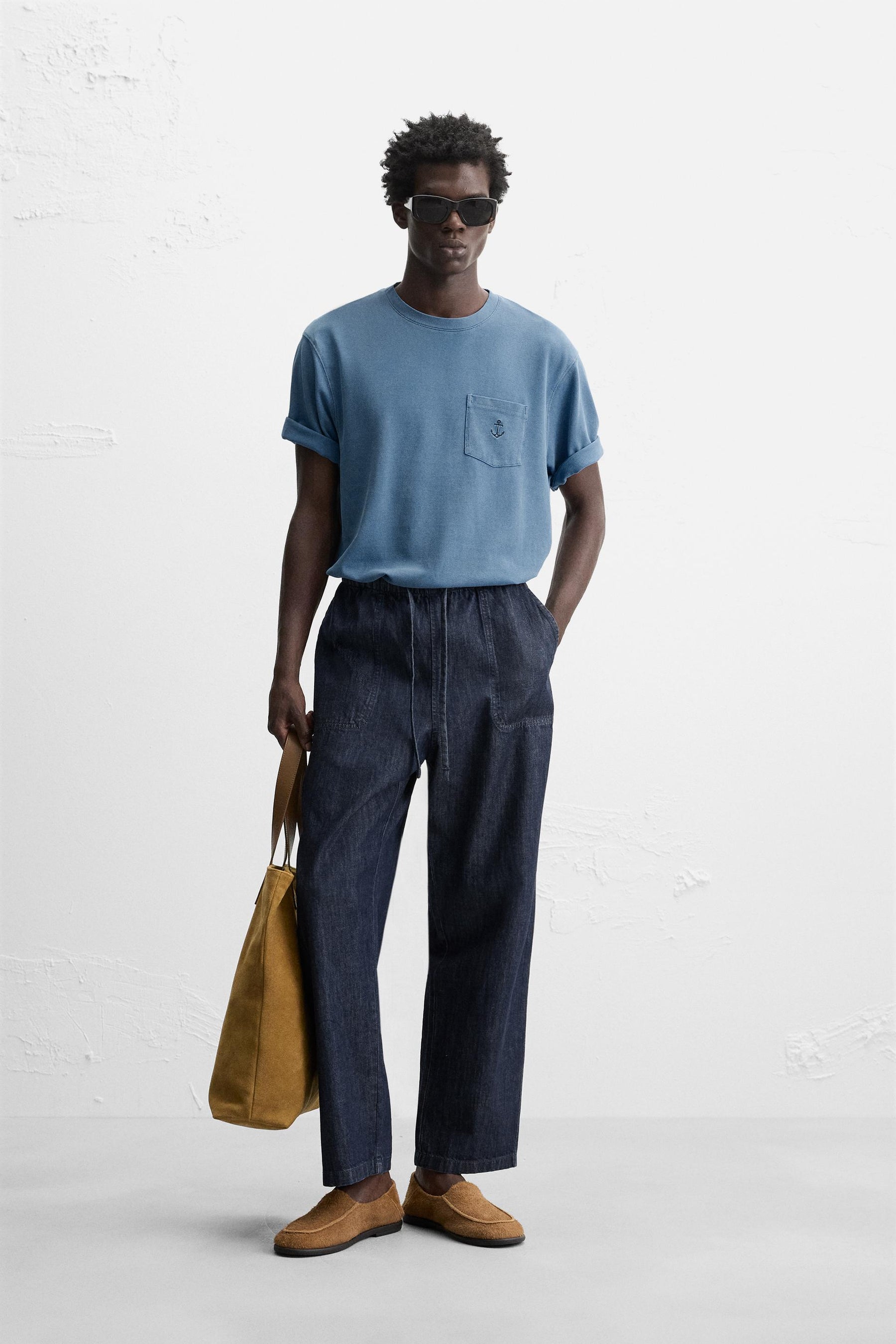 EMBROIDERED PIQUÉ T-SHIRT - Image 1