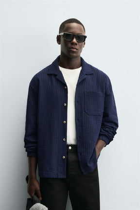 COMFORT SEERSUCKER OVERSHIRT - Image 2