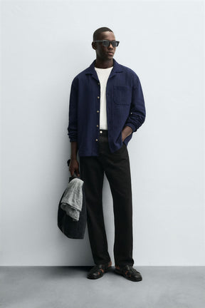 COMFORT SEERSUCKER OVERSHIRT - Image 1