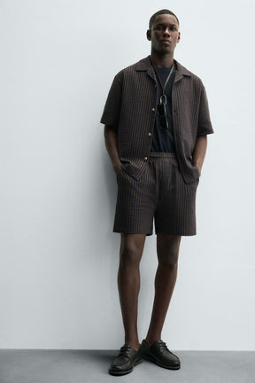 SEERSUCKER STRIPE COMFORT BERMUDA SHORTS - Image 6