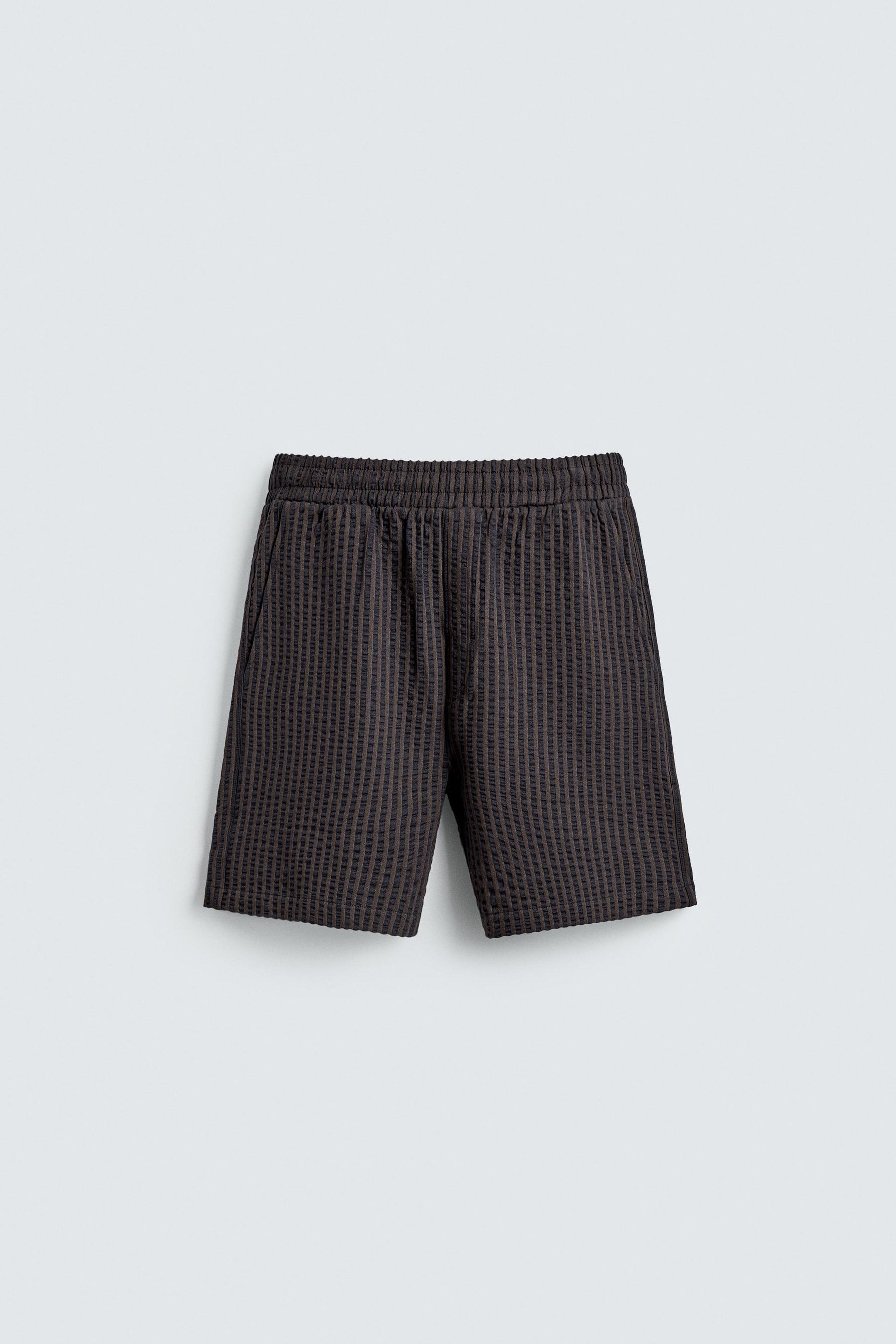 SEERSUCKER STRIPE COMFORT BERMUDA SHORTS - Image 7