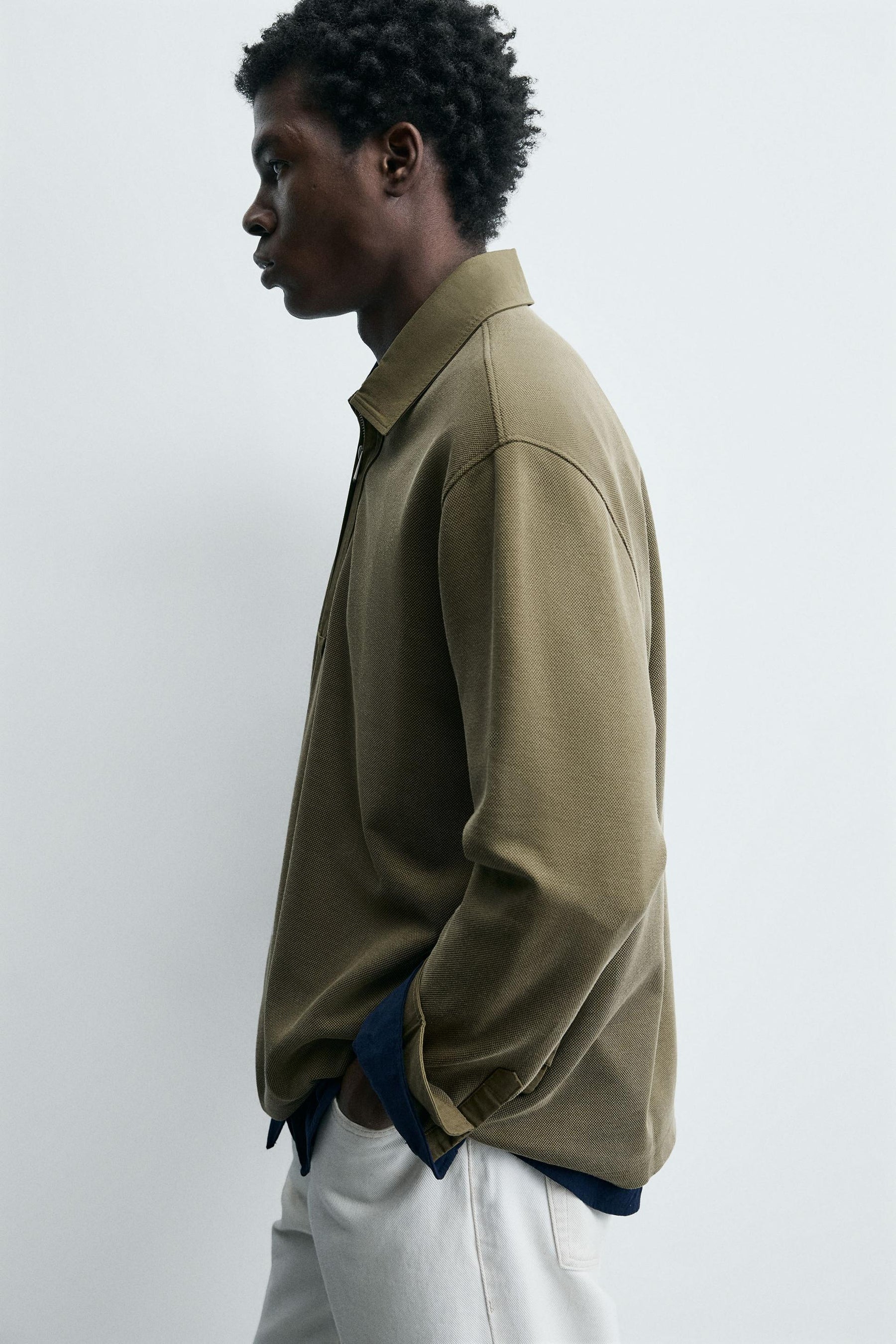 WASHED PIQUÉ TEXTURED POLO SHIRT - Image 6