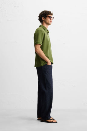 BASIC TEXTURED POLO SHIRT - Image 4