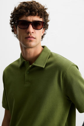 Textured Knit Polo