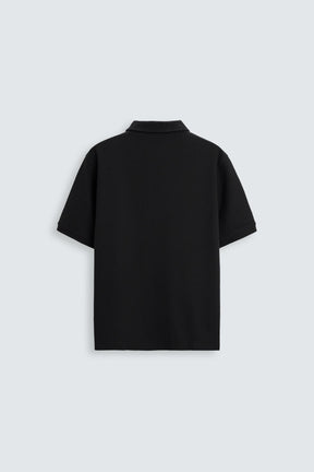 BASIC TEXTURED POLO SHIRT - Image 6