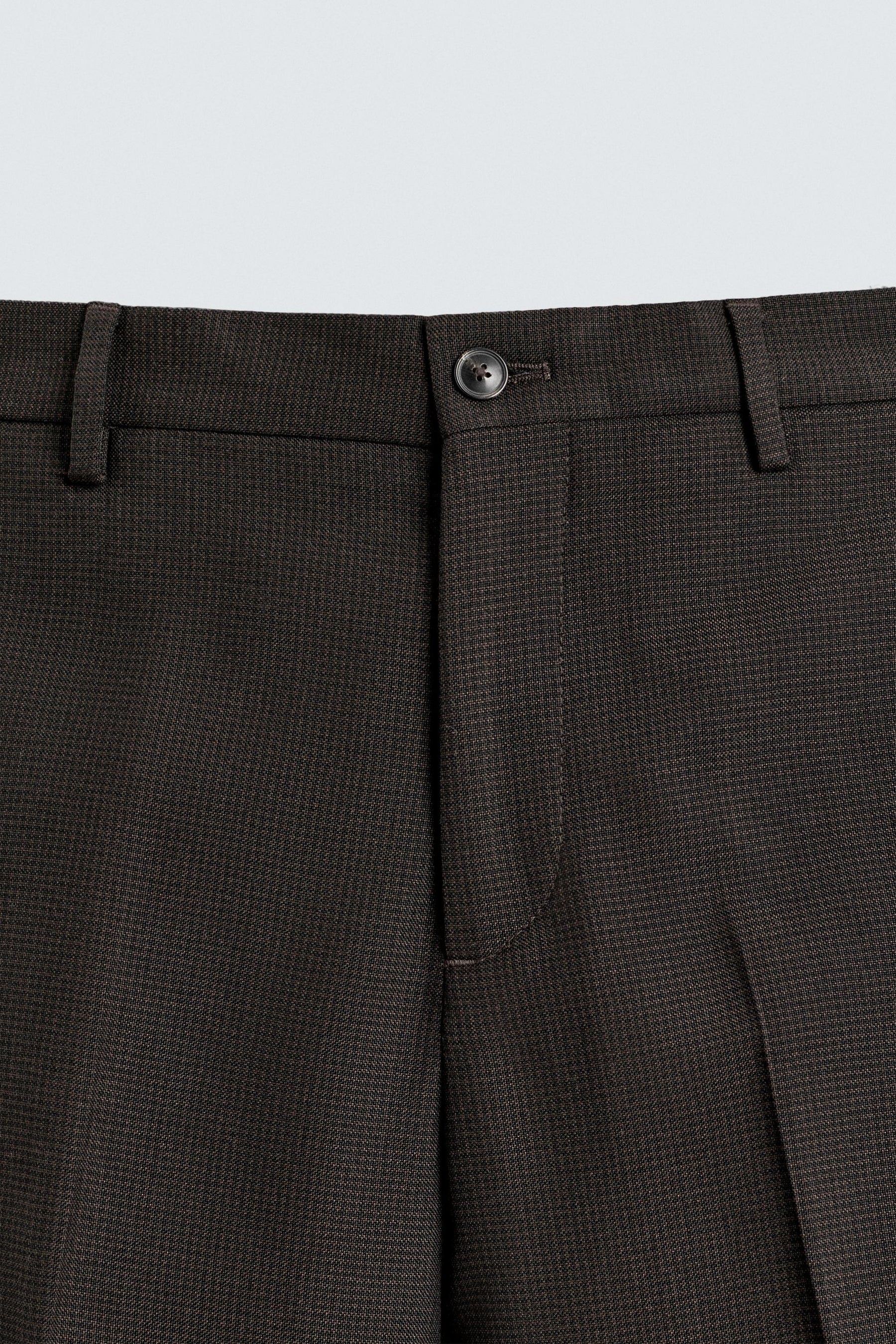 Houndstooth Pattern Trousers