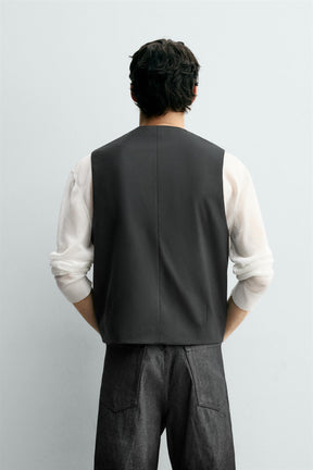 STRUCTURED WAISTCOAT WITH WOOL - Image 3