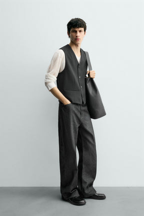 STRUCTURED WAISTCOAT WITH WOOL - Image 4